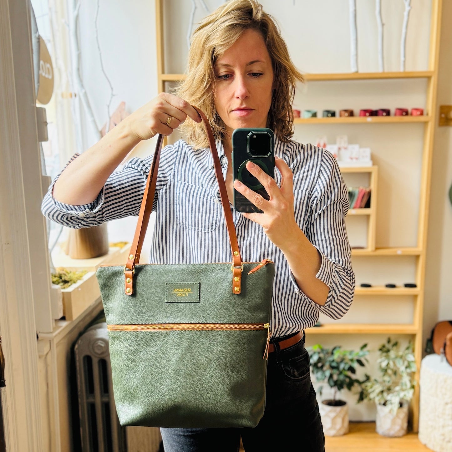 Luxury leather - Dark Olive