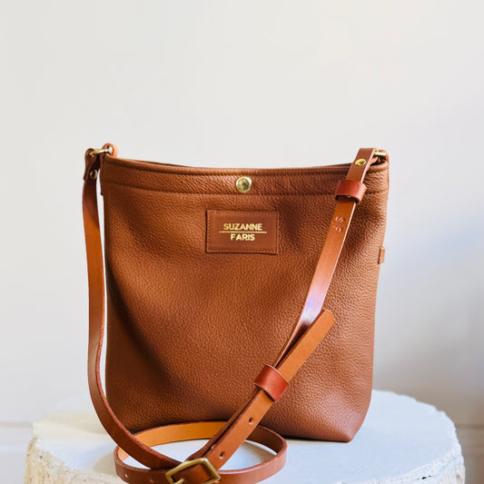 Leather Snap Bag - New Tan