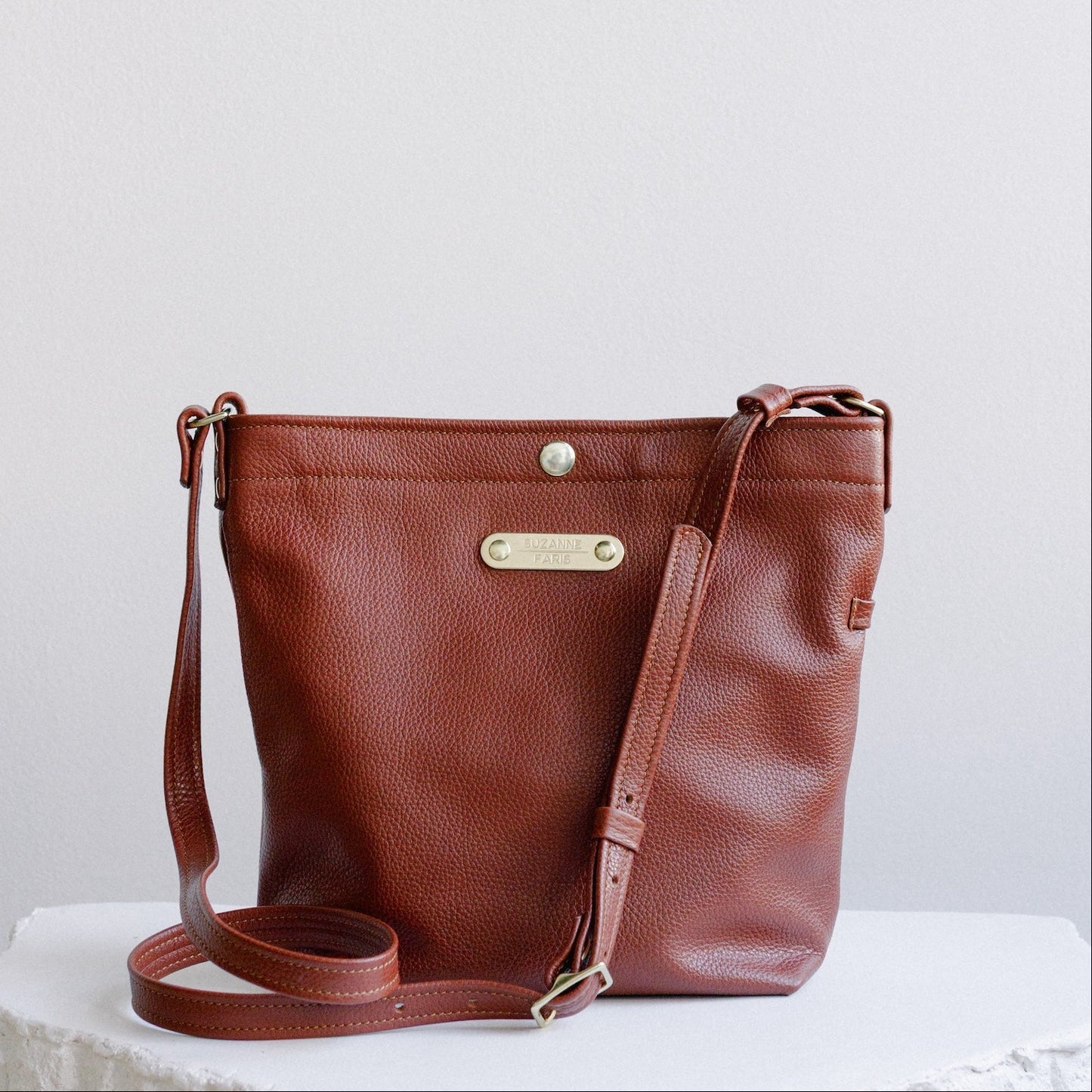Leather Snap Bag