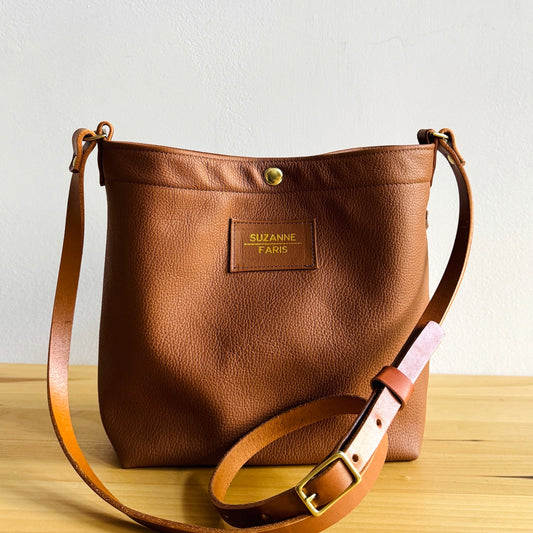 Leather Snap Bag - New Tan