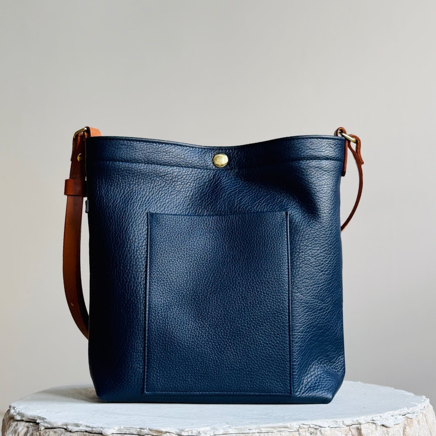 Leather Snap Bag