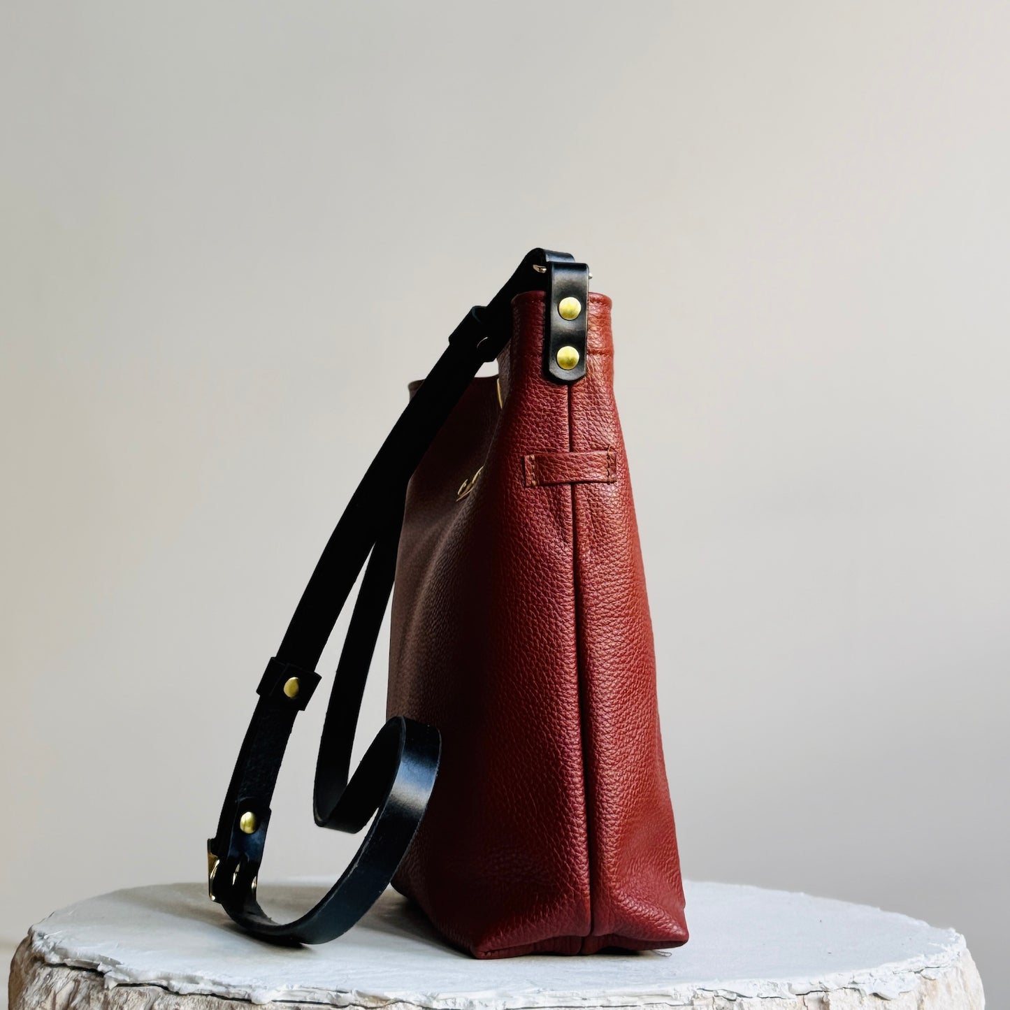 Leather Snap Bag