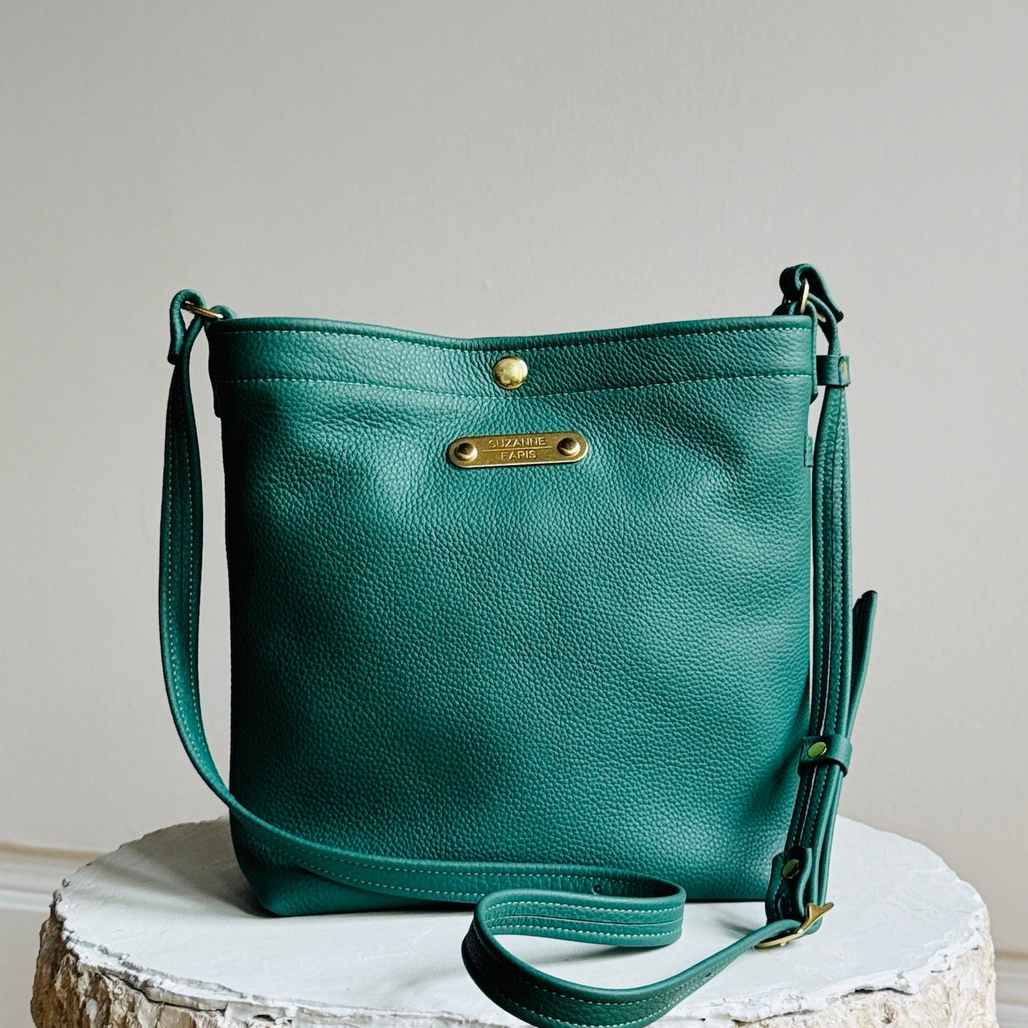 Leather Snap Bag