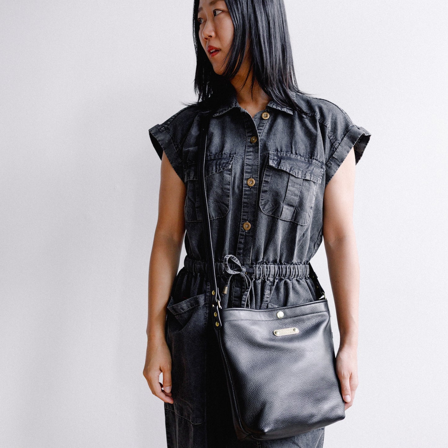 Leather Snap Bag