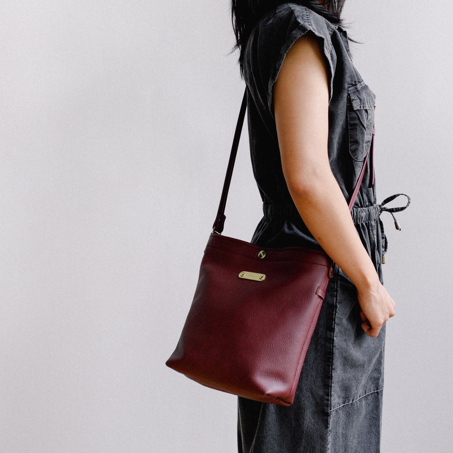Leather Snap Bag